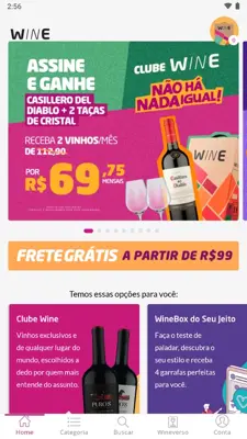 Wine Loja e Clube de Vinhos android App screenshot 0