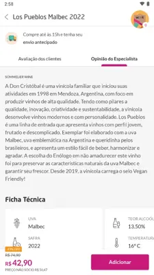 Wine Loja e Clube de Vinhos android App screenshot 12